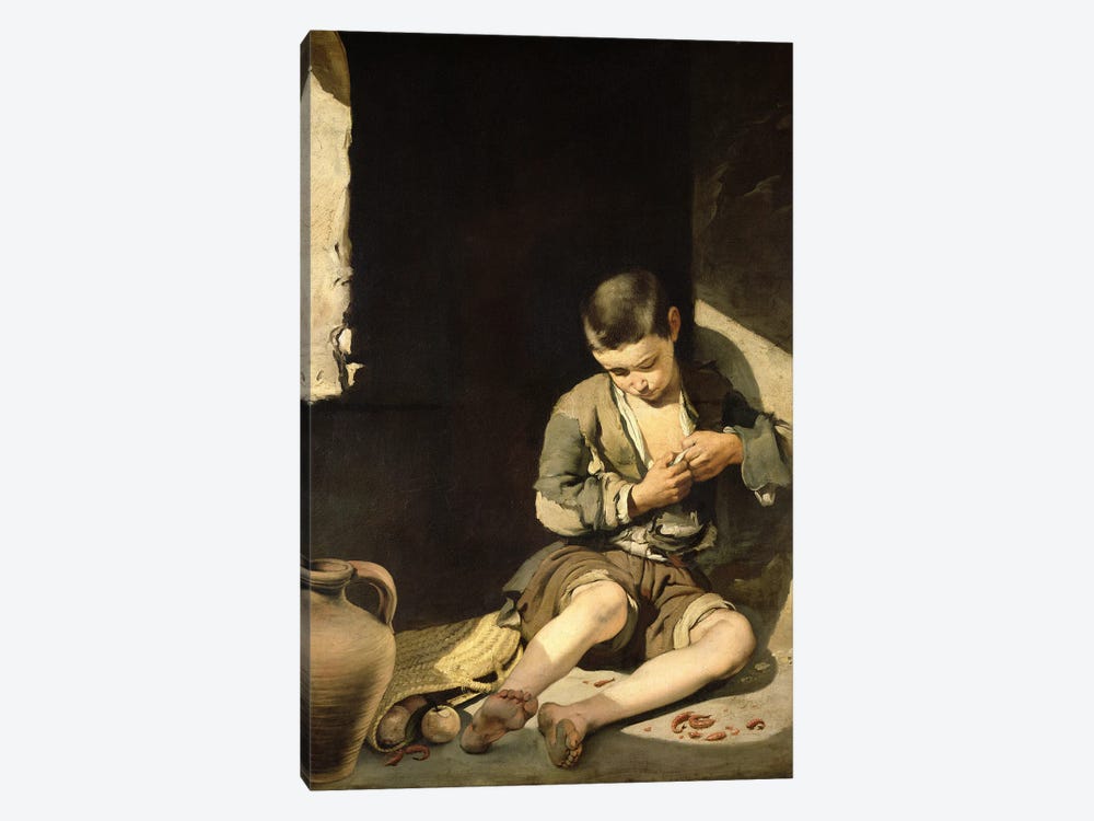 The Young Beggar by Bartolome Esteban Murillo 1-piece Canvas Art Print