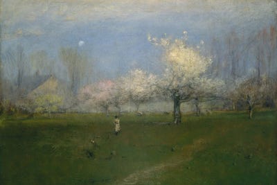 Spring Blossoms, Montclair, New Jersey by George Inness Sr. framed canvas print