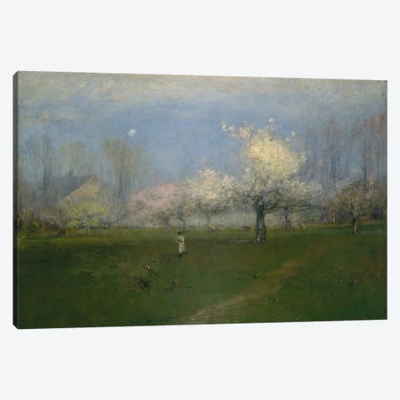 Spring Blossoms, Montclair, New Jersey Canvas Print #BMN13465} by George Inness Sr. Canvas Artwork