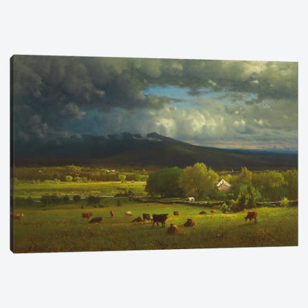 Sunset on the River Canvas Print #BMN13466} by George Inness Sr. Canvas Wall Art