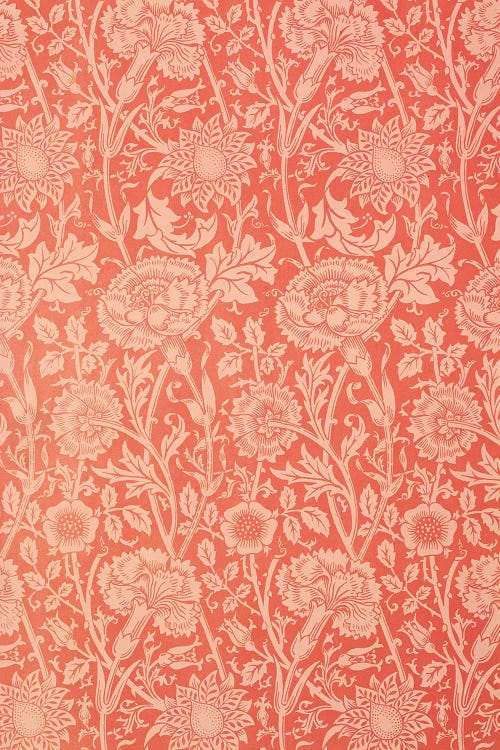 Pink And Rose Wallpaper, 1891