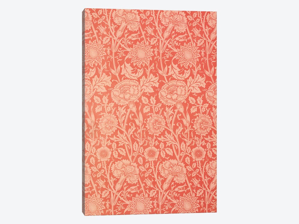 Pink And Rose Wallpaper, 1891 by William Morris 1-piece Canvas Artwork