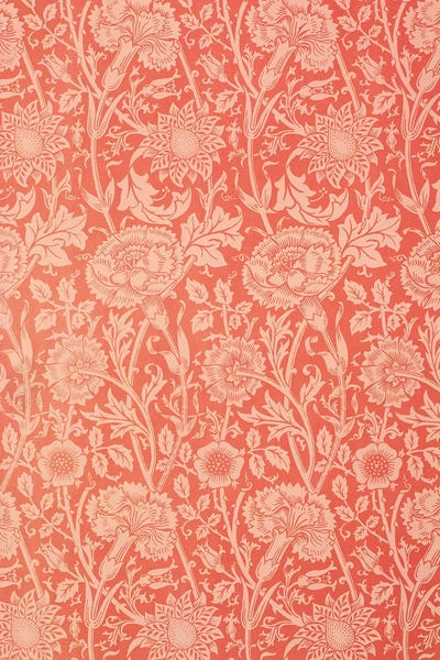 Granny Chic: Pink And Rose Wallpaper, 1891 by William Morris
