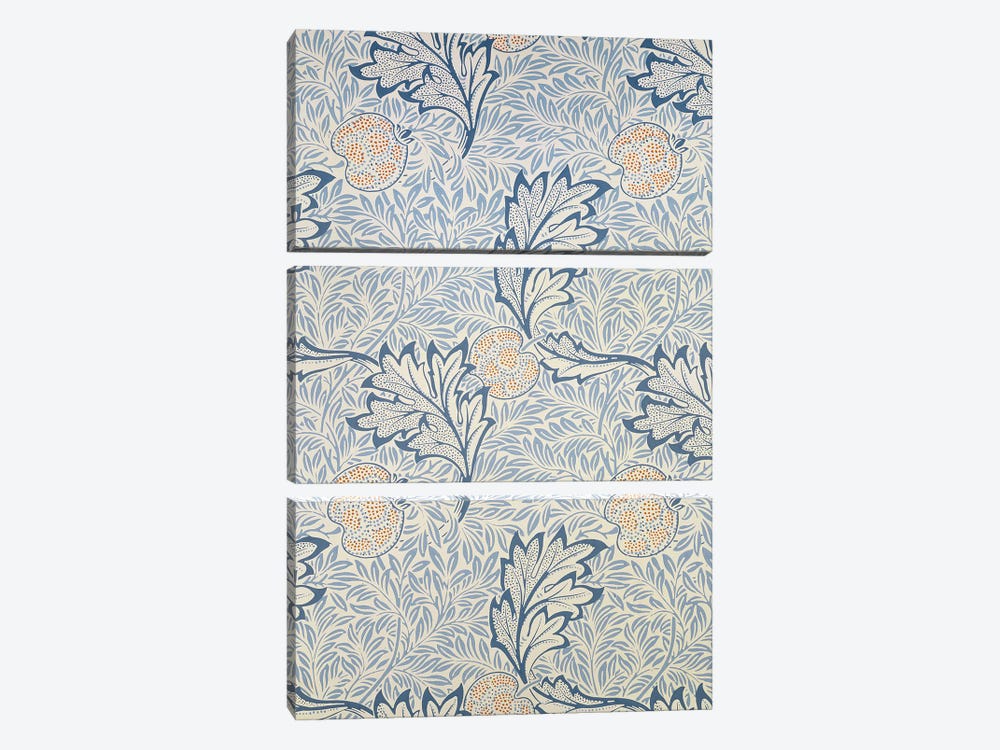 Apple Design by William Morris 3-piece Canvas Wall Art