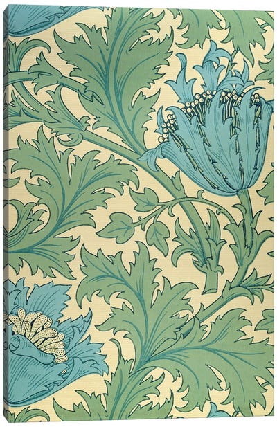 Anemone Design Canvas Art Print - William Morris