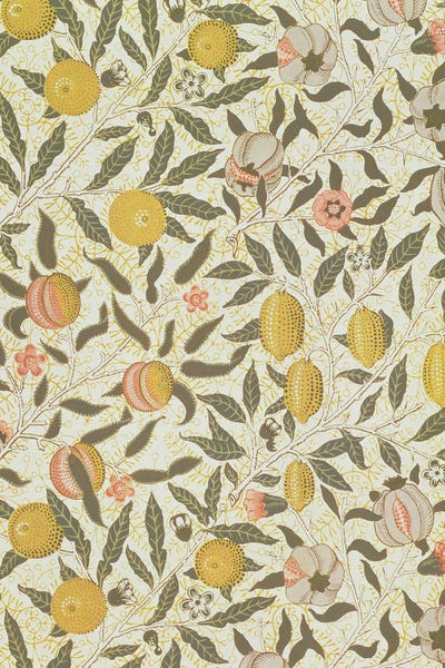 Vintage Botanical Illustrations: Pomegranate Wallpaper Design by William Morris