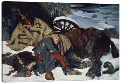 Scene from the Retreat from Russia, 1835  Canvas Art Print