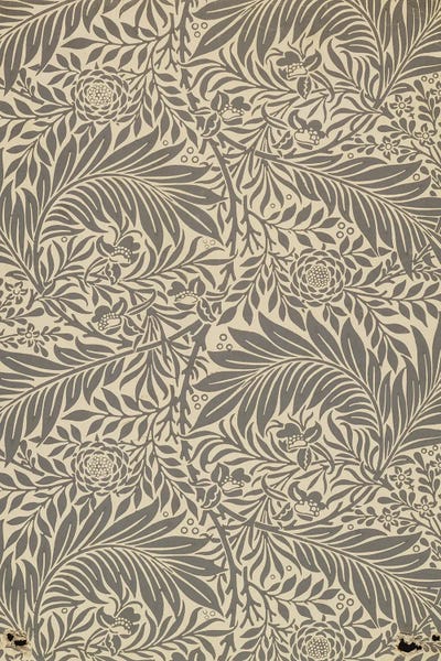 Granny Chic: Larkspur Wallpaper Design, 1872 by William Morris