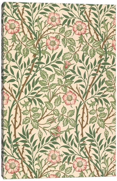 Sweet Briar Wallpaper Design Canvas Art Print - William Morris