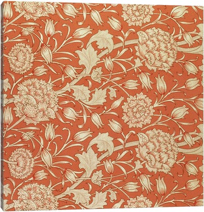 Tulip Wallpaper Design Canvas Art Print - William Morris