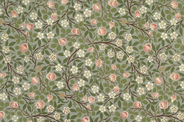 William Morris: Small Pink And White Flower by William Morris