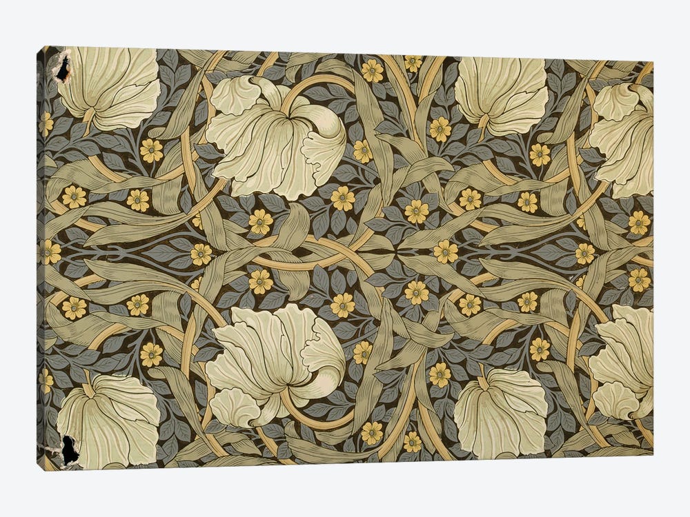 Pimpernell Wallpaper Design by William Morris 1-piece Canvas Wall Art