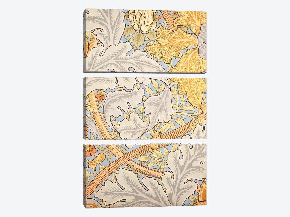 St. James Wallpaper Design by William Morris 3-piece Canvas Art