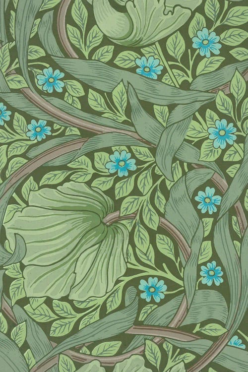 Forget-Me-Nots Wallpaper Design by William Morris wall art