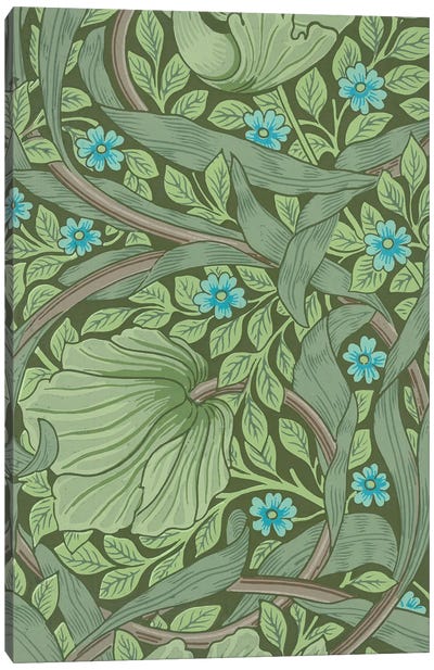 Forget-Me-Nots Wallpaper Design Canvas Art Print - William Morris