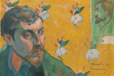 Self Portrait, Les Miserables by Paul Gauguin framed wall art