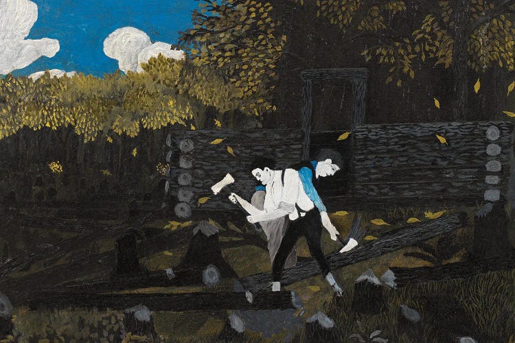 Abraham Lincoln And His Father by Horace Pippin wall art