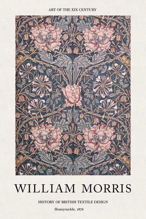 Honeysuckle, 1876 - William Morris Poster by William Morris wall art