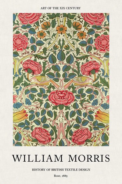 Posters: Rose, 1883 - William Morris Poster by William Morris
