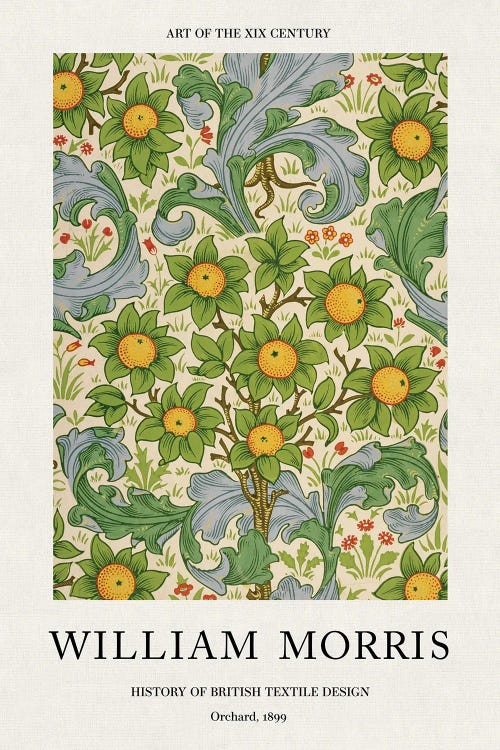 Orchard, 1899 - William Morris Poster by William Morris wall art