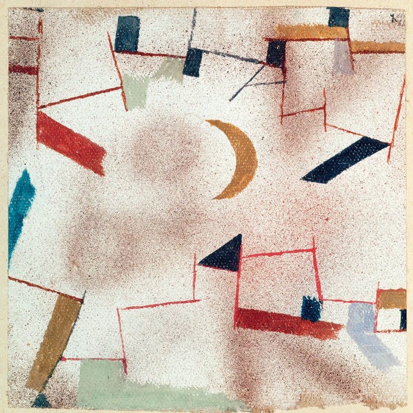 Bauhaus: Abstract With Crescent Moon, 1919 (no 47) by Paul Klee