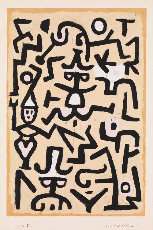 Comedians' Handbill, 1938 by Paul Klee wall art