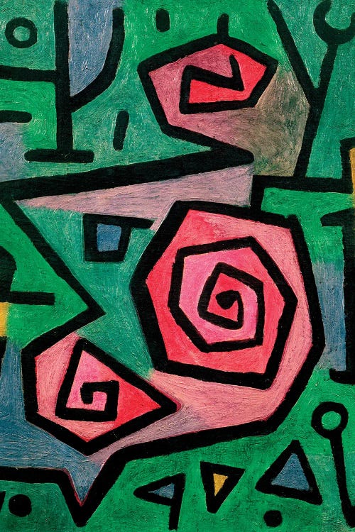 Heroic Roses, 1938 by Paul Klee wall art