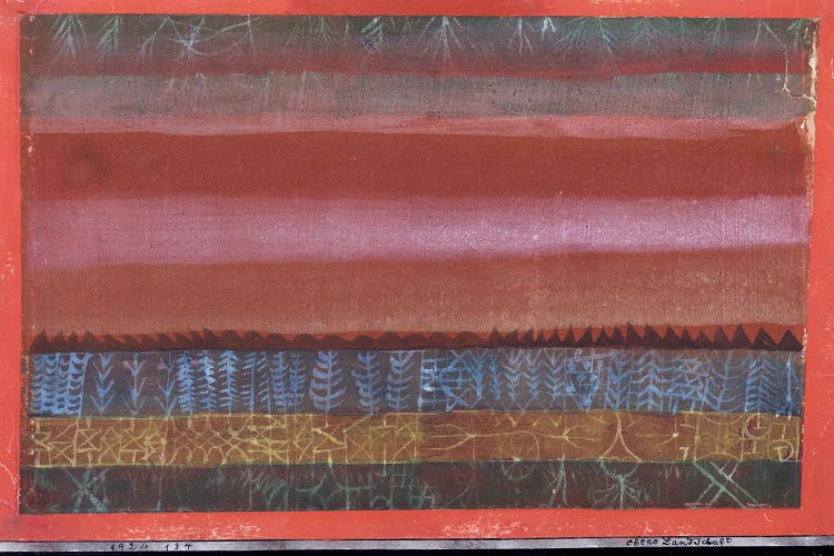 Layered Landscape, 1924 by Paul Klee wall art