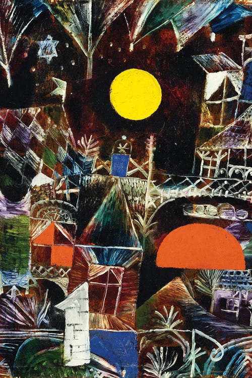 Moonrise - Sunset, 1919 by Paul Klee wall art