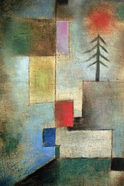 Bauhaus: Small Picture Of Fir Trees, 1922 (no 176) by Paul Klee