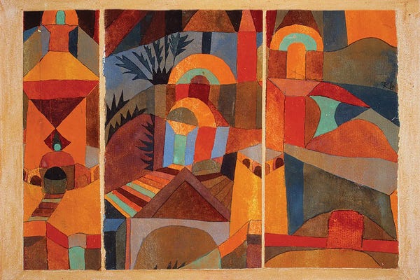 Bauhaus: Temple Gardens, 1920 by Paul Klee