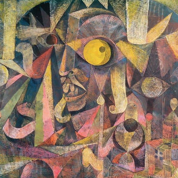 Bauhaus: The Moon Was On The Decline, It Showed Me The Grimace Of An Englishman, A Lord Of Bad Fame by Paul Klee