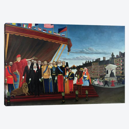 The Representatitves Of Foreign Powers Coming To Salute The Republic As A Sign Of Peace, 1907 Canvas Print #BMN1359} by Henri Rousseau Canvas Art