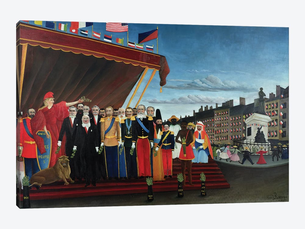 The Representatitves Of Foreign Powers Coming To Salute The Republic As A Sign Of Peace, 1907 1-piece Canvas Print