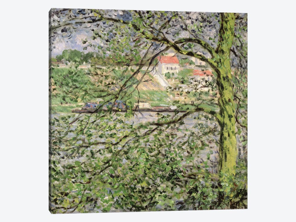 Through the Trees, 1878 by Claude Monet 1-piece Canvas Art