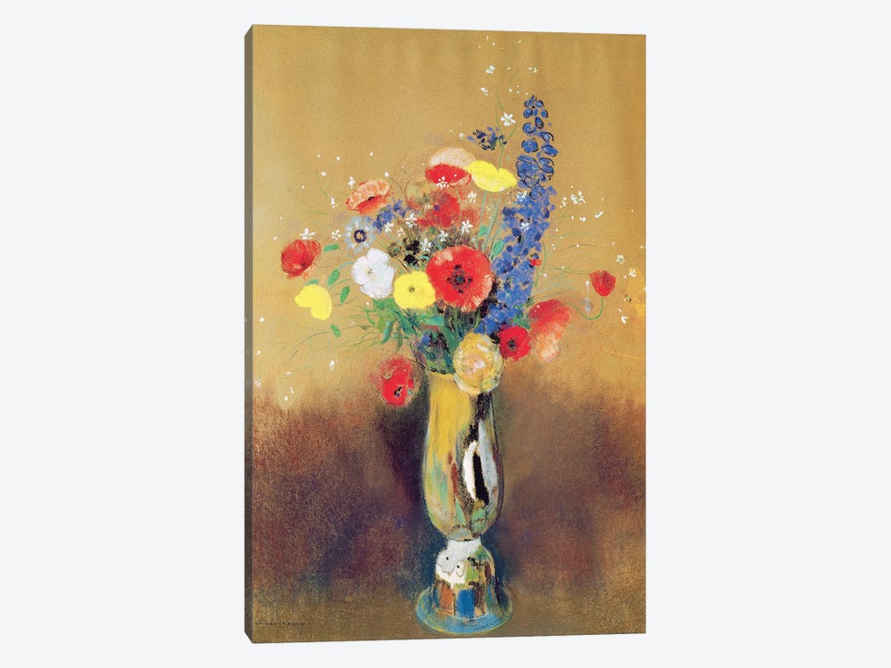 Wild flowers in a Long-necked Vase, c.1912  1-piece Canvas Wall Art
