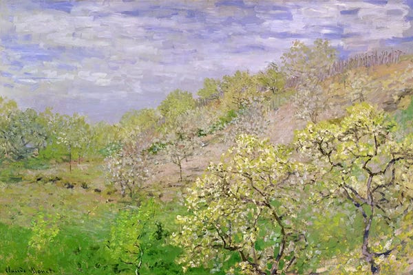 Spring: Trees in Blossom by Claude Monet
