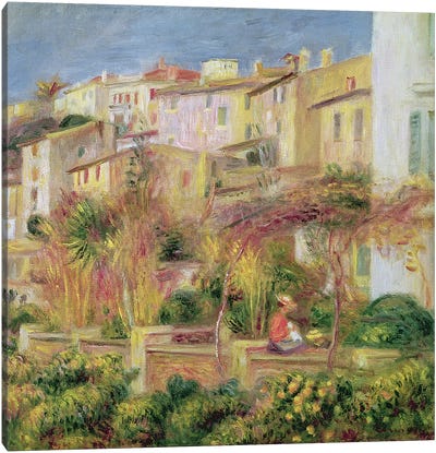 Terrace in Cagnes, 1905  Canvas Art Print - Pierre Auguste Renoir