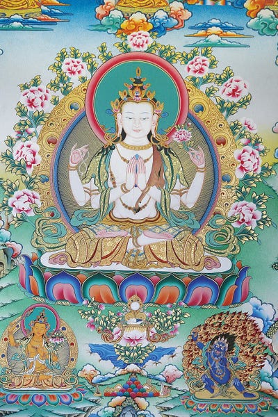All Purples - Canvas Prints: Avalokitesvara, buddha of compassion, Kathmandu, Nepal by Godong Photography