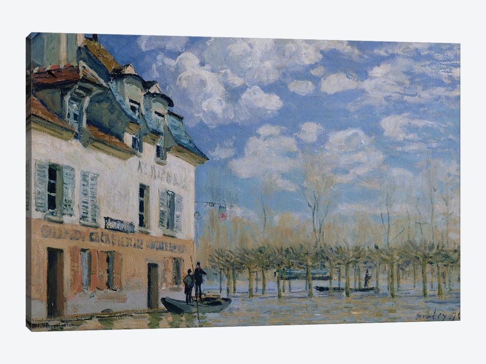 The Boat in the Flood, Port-Marly, 1876  1-piece Canvas Art