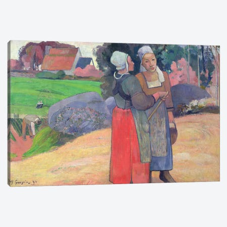 Breton Peasants, 1894  Canvas Print #BMN1370} by Paul Gauguin Canvas Wall Art