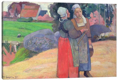 Breton Peasants, 1894  Canvas Art Print - Paul Gauguin