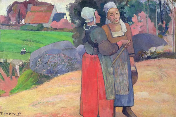 Paul Gauguin: Breton Peasants, 1894  by Paul Gauguin