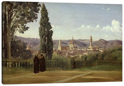 View of Florence from the Boboli Gardens, c.1834-36  Canvas Art Print