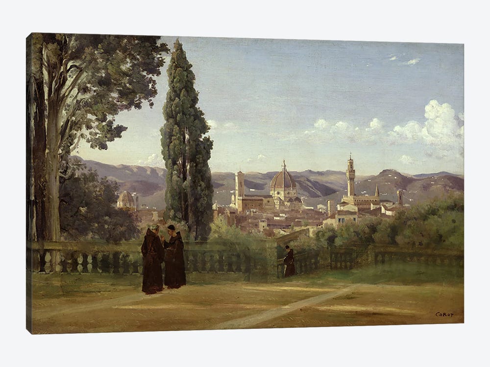 View of Florence from the Boboli Gardens, c.1834-36  1-piece Canvas Art Print