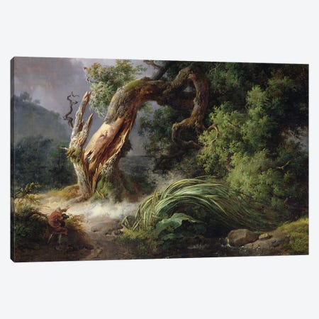 The Oak and the Reed, 1816  Canvas Print #BMN1386} by Achille Etna Michallon Canvas Artwork