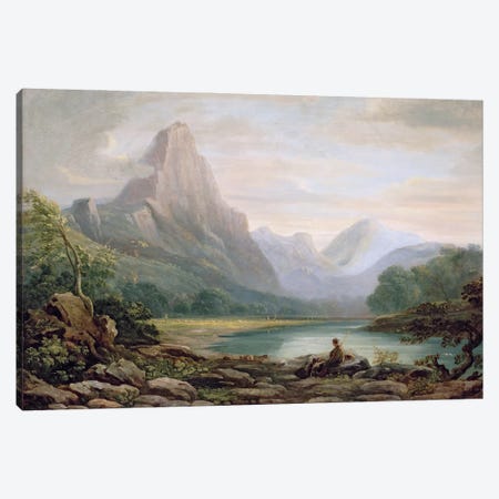 A Welsh Valley, 1819  Canvas Print #BMN1388} by John Varley Canvas Print