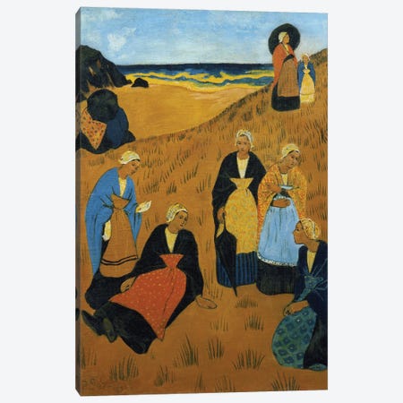 Young Breton Women wearing Shawls, or The Girls of Douarnenez, 1895 Canvas Print #BMN1391} by Paul Serusier Canvas Artwork