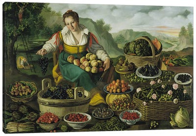 The Fruit Seller  Canvas Art Print