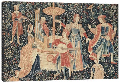 The Concert at the Fountain, Loire workshop, c.1570-80  Canvas Art Print